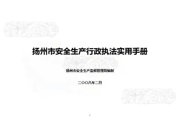 安全生产行政执法手册电子版