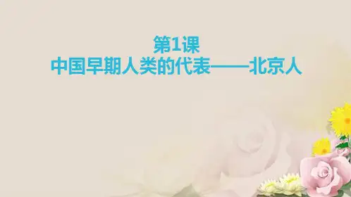 人教部编版 七年级上册第1课中国早期人类的代表——北京人 (共19张PPT)