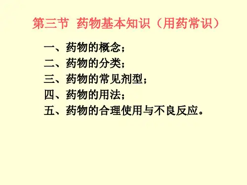 药物基本知识 PPT课件