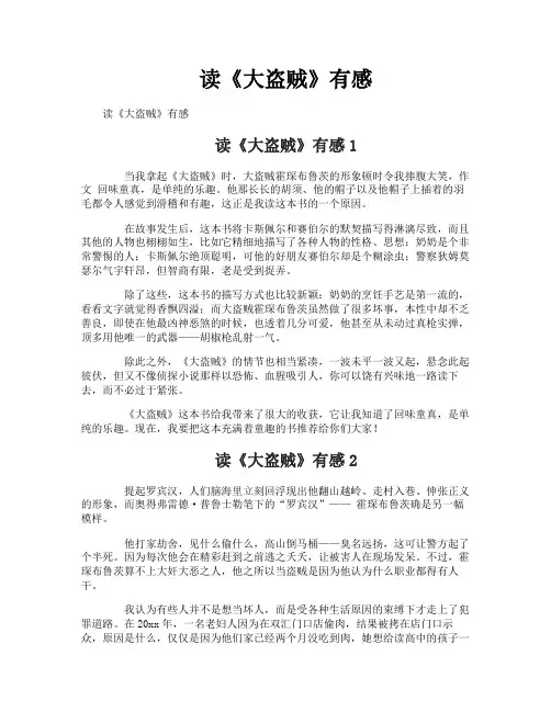 读《大盗贼》有感