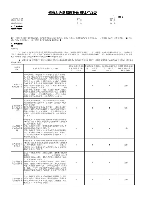 销售与收款循环实质性测试