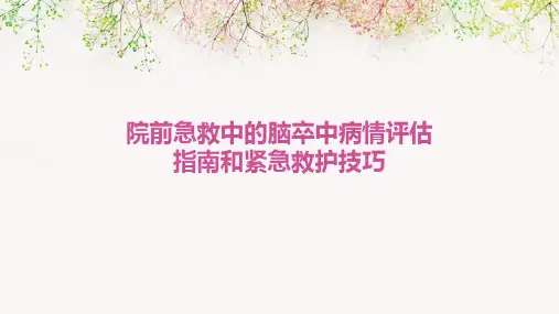 院前急救中的脑卒中病情评估指南和紧急救护技巧