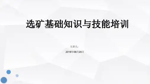 选矿基础知识与技能培训