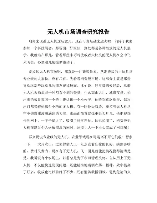 无人机市场调查研究报告