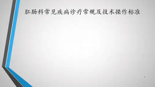 肛肠科常见疾病诊ppt课件