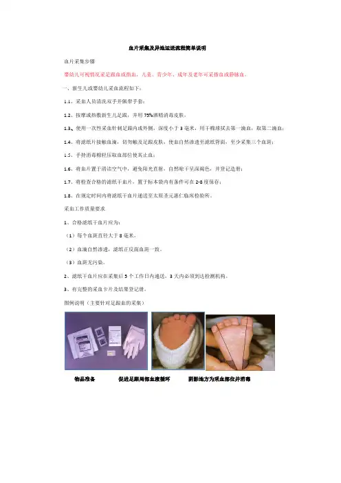 血片采集及异地运送流程简单说明