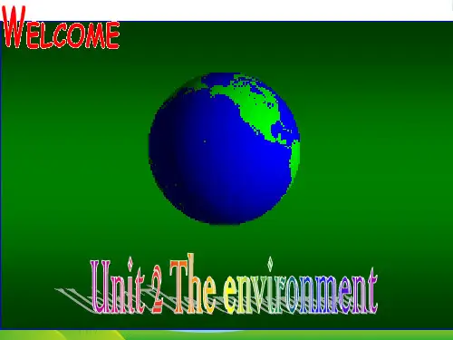 高中英语 Unit 2《The Environment》课件5 牛津译林必修5