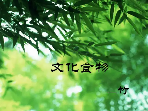 文化食物--竹