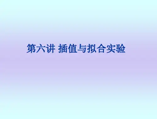 插值与拟合实验
