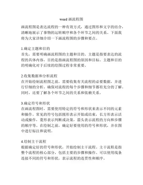 word 画流程图