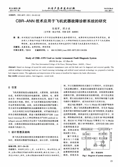 CBR-ANN技术应用于飞机武器故障诊断系统的研究