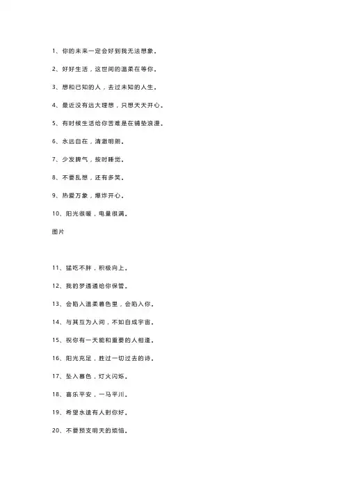 适合置顶的状态短句