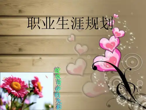 大学生职业生涯规划大赛获奖 PPT