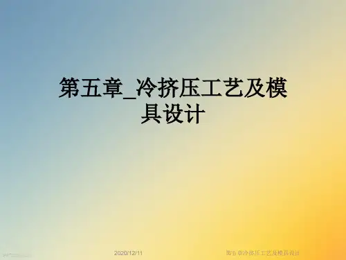 第五章冷挤压工艺及模具设计