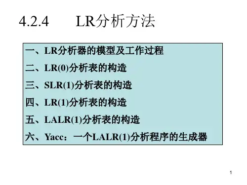 chap04 语法分析4- 自底向上LR分析法