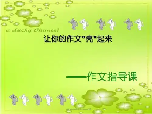 初中作文指导：让你的作文“亮”起来PPT课件2