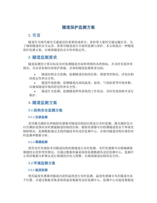 隧道保护监测方案