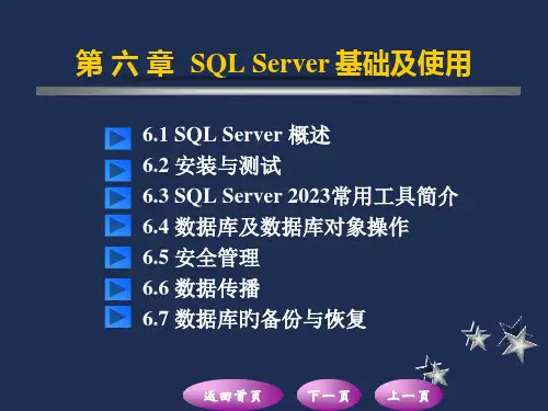 SQLServer基础及使用专题知识讲座