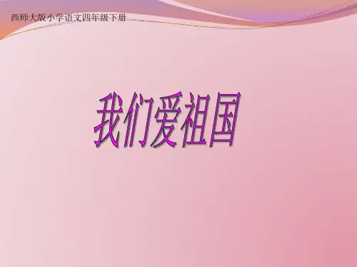 西南师大版四年级语文下册《五单元  18 我们爱祖国》课件_15