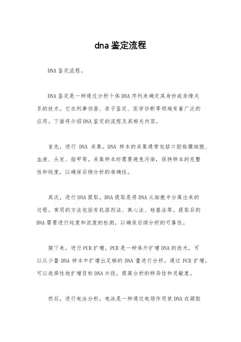 dna鉴定流程