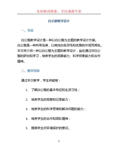 白公鹅教学设计 (2)