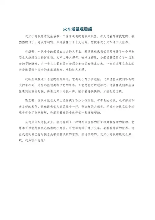 火车老鼠观后感