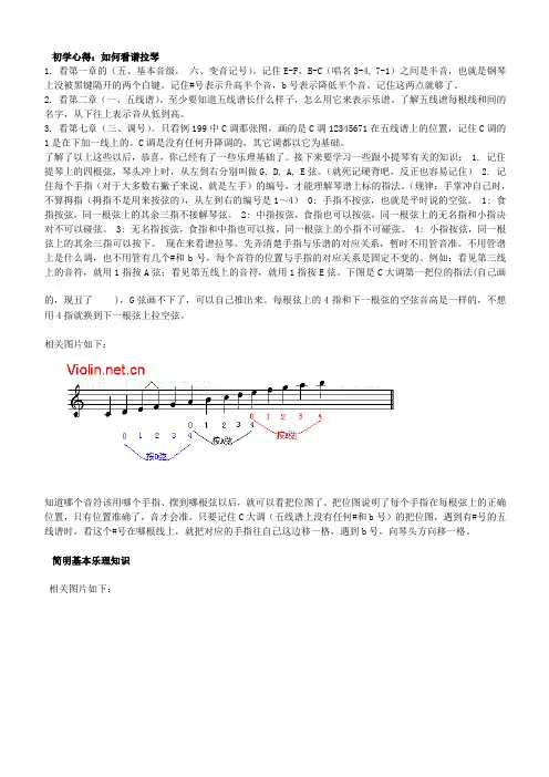 小提琴自学教程(较全面)