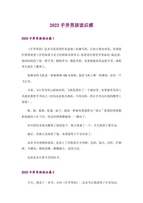 2023手斧男孩读后感_4