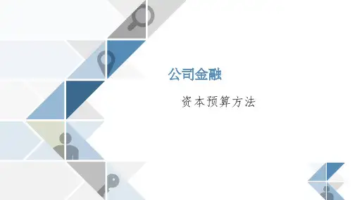 公司金融课件：资本预算方法
