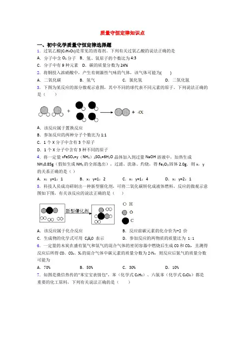 质量守恒定律知识点