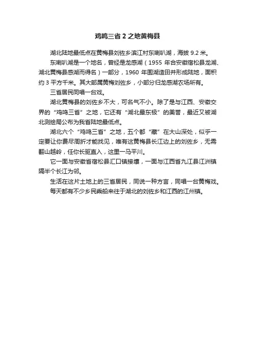 鸡鸣三省2之地黄梅县