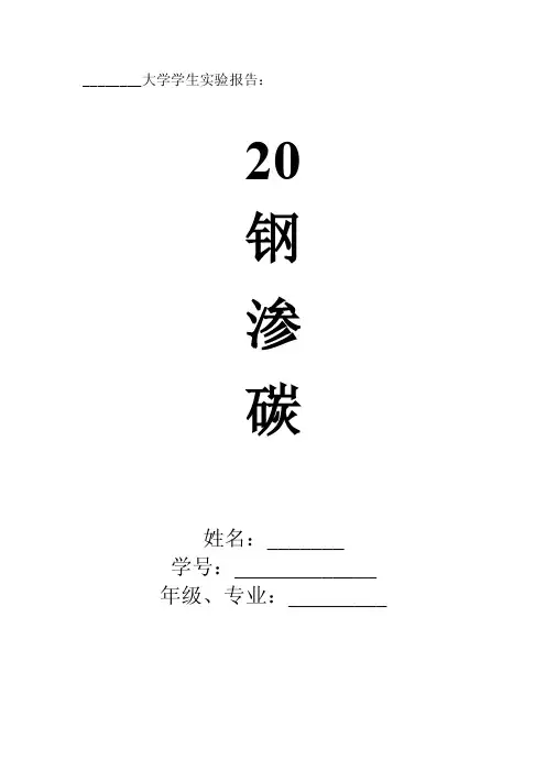 20钢渗碳——精选推荐