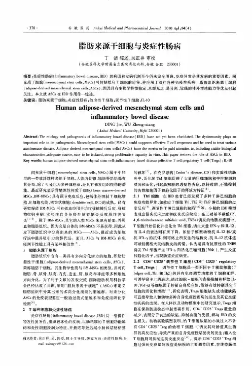 脂肪来源干细胞与炎症性肠病