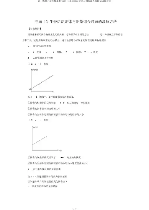 高一物理力学专题提升专题12牛顿运动定律与图象综合问题的求解方法