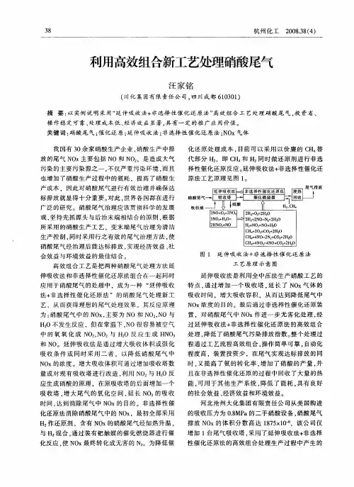 利用高效组合新工艺处理硝酸尾气
