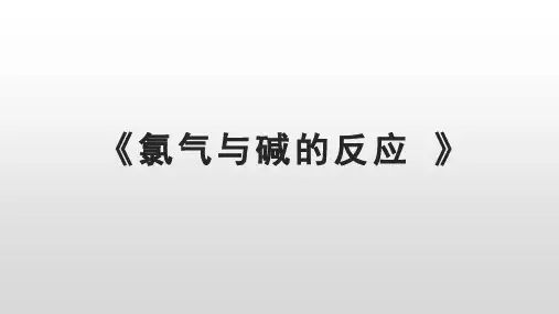 【课件】氯气与碱的反应课件高一上学期人教版(2019)化学必修第一册