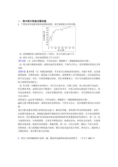 2020-2021高考语文备考之图文转换压轴突破训练∶培优易错试卷篇附详细答案