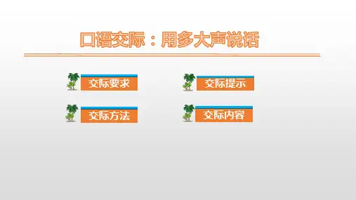 人教部编版一级上册语文课件口语交际用多大声说话