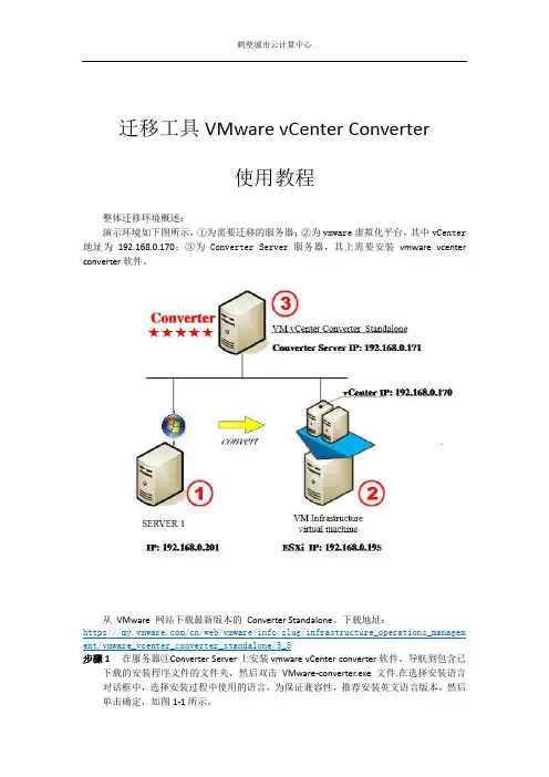 迁移工具vmware converter使用教程