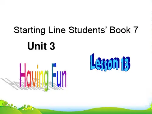四年级英语上册 Unit 3 lesson 13课件 人教新起点