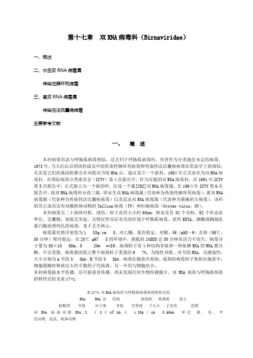 第17章  双RNA病毒科(Birnaviridae)