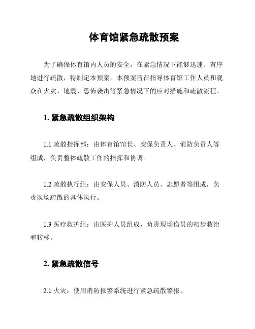 体育馆紧急疏散预案