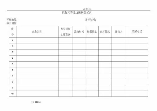 招投标代理开标所需[全套]表格-精选.pdf