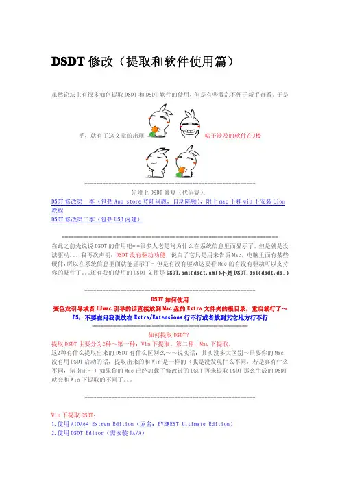 DSDTSE使用教程