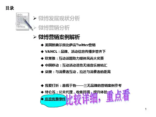 微博营销案例解析PPT课件