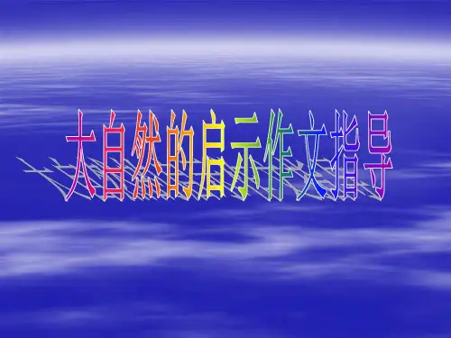 大自然的启示作文指导(精美)