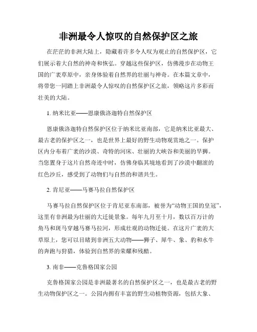 非洲最令人惊叹的自然保护区之旅