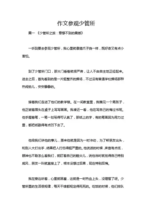 作文参观少管所
