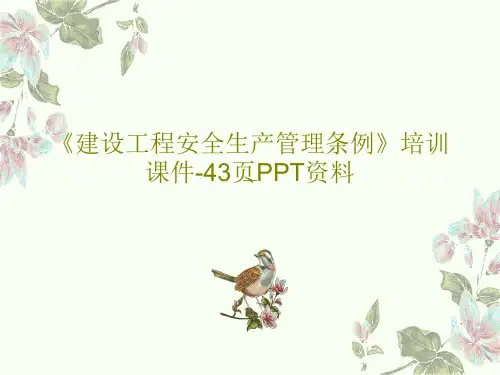 《建设工程安全生产管理条例》培训课件-43页PPT资料共45页文档