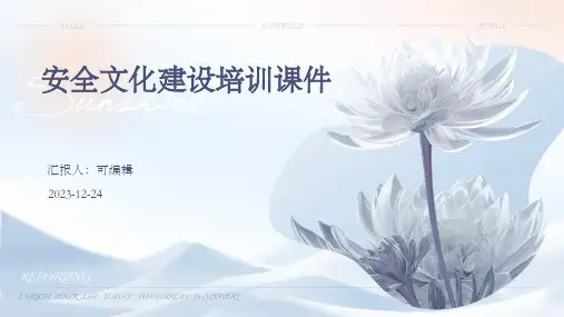 安全文化建设培训课件ppt